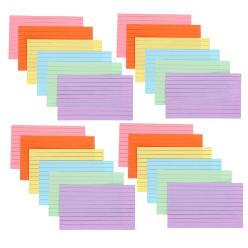 GETAJGHSD 300 Stück Notizbuch Karteikarten, Farbige Karteikarten, Notizblock, Bunte Lernkarten, Linierte Karteikarten, Karteikarten Sortiment, Linierte Notizkarten, Gelbe Karteikarten, von GETAJGHSD