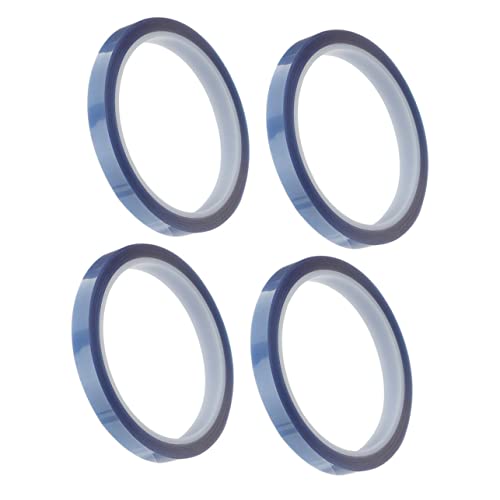 GETAJGHSD 4 Rollen Blaues Hitzebeständiges Klebeband für Sublimation Hochtemperatur Tape für Transferpresse Rückstandsfrei für Sublimationsdruck Heimwerken von GETAJGHSD