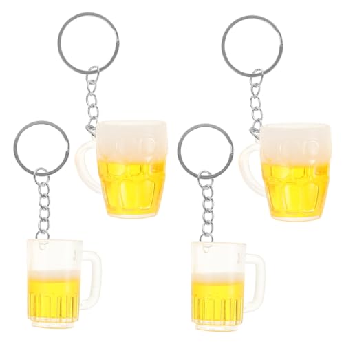GETAJGHSD 4 Stück Bier Schlüsselanhänger, Schlüsselanhänger, Dekoration, Lebensmittelimitat, Schlüsselanhänger, Taschenanhänger, Bierbecher, Rucksackanhänger, Bierbecher Schlüsselringe, GETAJGHSD 4 Stück Bier Schlüsselanhänger, Schlüsselanhänger, Dekoration, Lebensmittelimitat, Schlüsselanhänger, Taschenanhänger, Bierbecher, Rucksackanhänger, Bierbecher Schlüsselringe, von GETAJGHSD