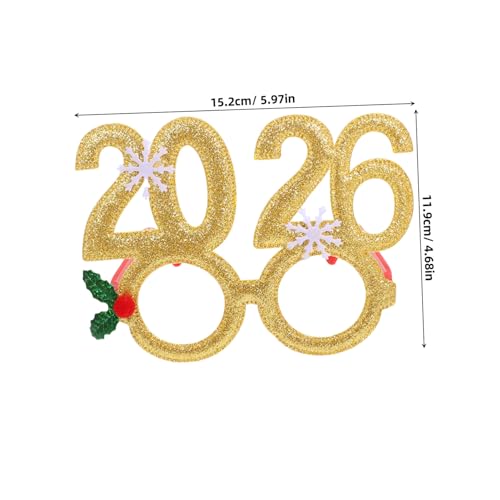 GETAJGHSD 4 Stück Glitzer Silvesterbrillen aus Vliesstoff ohne Gläser Bunte Partybrillen in Silber Rot Grün Gold Leichte Neujahrsdeko für Silvesterfeier Büro und Fotoboxspaß GETAJGHSD 4 Stück Glitzer Silvesterbrillen aus Vliesstoff ohne Gläser Bunte Partybrillen in Silber Rot Grün Gold Leichte Neujahrsdeko für Silvesterfeier Büro und Fotoboxspaß von GETAJGHSD