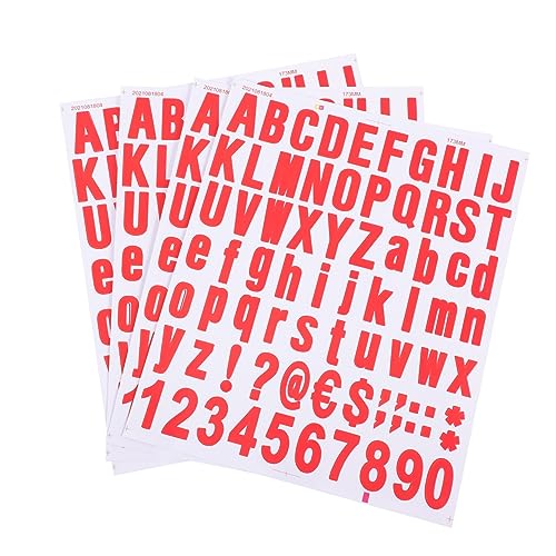 GETAJGHSD 4 Stück Selbstklebende Alphanumerische Aufkleber Bunte Vinyl Nummerntags für Notizbücher Fotoalben und DIY Projekte für Bastelarbeiten und Kreative Dekorationen von GETAJGHSD
