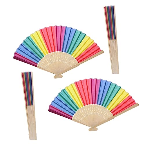 GETAJGHSD 4 Stück Teiliges Bunter Klappfächer aus Tanzrequisiten und Fotorequisiten für Partys Hochzeiten und Geburtstage GETAJGHSD 4 Stück Teiliges Bunter Klappfächer aus Tanzrequisiten und Fotorequisiten für Partys Hochzeiten und Geburtstage von GETAJGHSD
