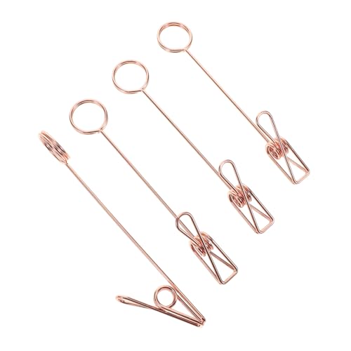 GETAJGHSD 4 Stück Teiliges Metall Doppelkopf Notizclip Robuste Kleine Büroklammern für Fotos Zettel und Namenskarten Vielseitige Memohalter für Schreibtisch und Schule Praktisch und Tragbar von GETAJGHSD