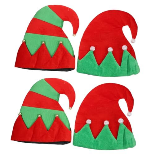 GETAJGHSD 4 Stück Weihnachtselfenmütze Kinderornamente Elfenmützen Aus Filz Weihnachtsmützen Für Die Party Neuheit Elfenmütze Cosplay-hut Hüte Urlaub Dekorativer Hut Elfen Hut Stoff GETAJGHSD 4 Stück Weihnachtselfenmütze Kinderornamente Elfenmützen Aus Filz Weihnachtsmützen Für Die Party Neuheit Elfenmütze Cosplay-hut Hüte Urlaub Dekorativer Hut Elfen Hut Stoff von GETAJGHSD