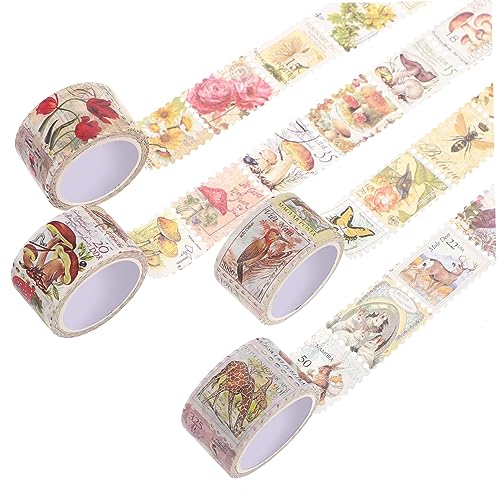 GETAJGHSD 4rollen Vintage Pflanzenmotive Aufkleber Dekorative Scrapbook-sticker Nostalgische Briefmarken Und Washi Tape Für Diy Handarbeiten Journaling Und Kreative Projekte GETAJGHSD 4rollen Vintage Pflanzenmotive Aufkleber Dekorative Scrapbook-sticker Nostalgische Briefmarken Und Washi Tape Für Diy Handarbeiten Journaling Und Kreative Projekte von GETAJGHSD
