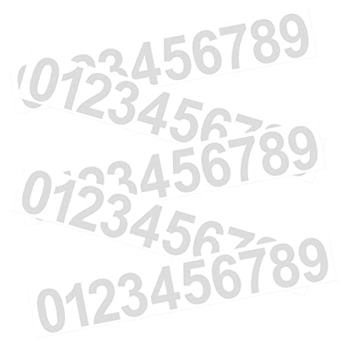 GETAJGHSD 5 Bögen Digitale Aufkleber, Nützliche Briefkastenaufkleber, Helmaufkleber, Reflektierende Briefkastennummernaufkleber, Aufklebernummern Zum Basteln, Zahlenaufkleber Für von GETAJGHSD