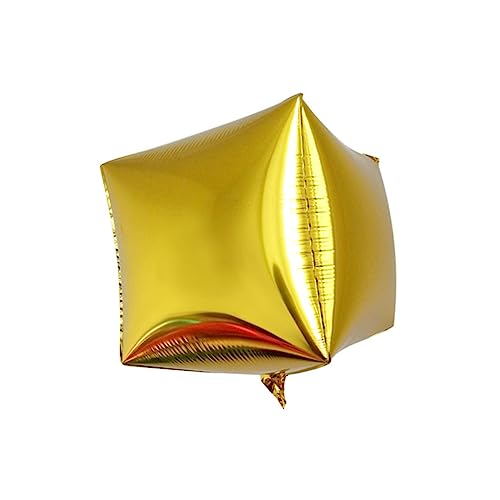 GETAJGHSD 5 Stück Teiliges Aluminium Folienballons Gold für Geburtstagsfeiern und Festivals Wiederverwendbar Quadratische Form Party Dekoration von GETAJGHSD