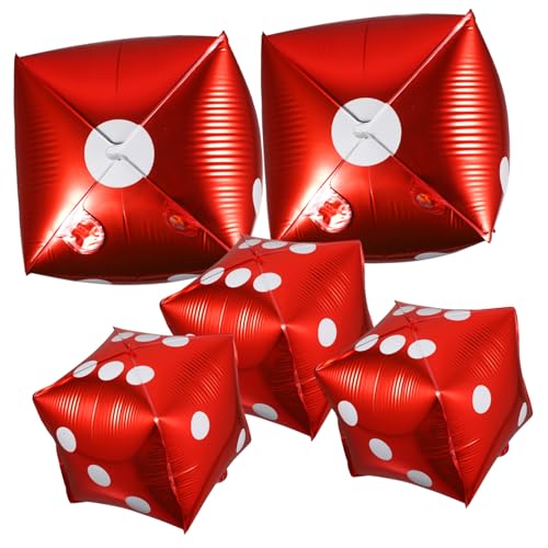 GETAJGHSD 5 Stück Teiliges Würfelballon aus Aluminiumfolie Party Dekorationen für Geburtstagsfeiern und Gruppenevents Kreatives Design für Unvergessliche Fotos von GETAJGHSD