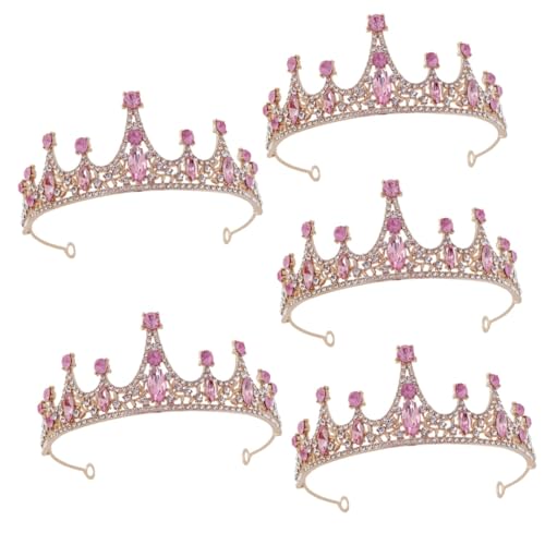 GETAJGHSD 5 Stück Tiara Strass Stirnbänder Für Party-stirnbänder Für Mädchenstirnband Kind Geburtstagsstadband Band Stirnband Mit Clips Kostüm Goldstirnband Zinklegierung Rosa GETAJGHSD 5 Stück Tiara Strass Stirnbänder Für Party-stirnbänder Für Mädchenstirnband Kind Geburtstagsstadband Band Stirnband Mit Clips Kostüm Goldstirnband Zinklegierung Rosa von GETAJGHSD