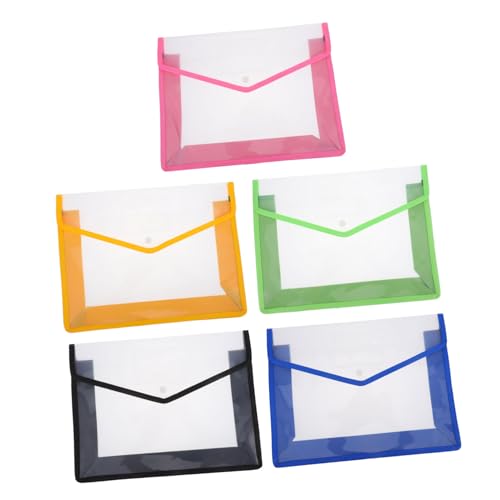 GETAJGHSD 5 Teiliges Aktentaschen Set, Papieraufbewahrungsbehälter, Plastikumschläge, Plastikmappe, Akkordeon Akten Organizer, Durchsichtige Dokumentenmappe, Erweiterbare Plastik GETAJGHSD 5 Teiliges Aktentaschen Set, Papieraufbewahrungsbehälter, Plastikumschläge, Plastikmappe, Akkordeon Akten Organizer, Durchsichtige Dokumentenmappe, Erweiterbare Plastik von GETAJGHSD