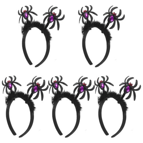 GETAJGHSD 5-teiliges Spinnen-stirnband Mit Feder: Halloween-haarreif, Teufelskopfschmuck Für Party, Cosplay, Maskerade, Karneval, Kostümzubehör GETAJGHSD 5-teiliges Spinnen-stirnband Mit Feder: Halloween-haarreif, Teufelskopfschmuck Für Party, Cosplay, Maskerade, Karneval, Kostümzubehör von GETAJGHSD