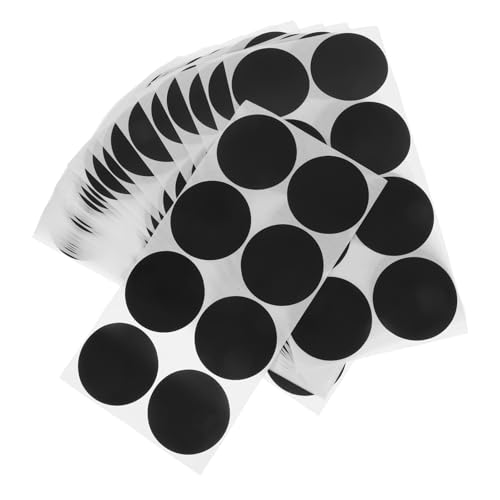 GETAJGHSD 50 Blatt Runde Aufkleber Selbstklebende Kreisticker für Klassenräume und Veranstaltungen Vielseitige Anwendung Hohe Sichtbarkeit Einfache Handhabung Starke Haftung Schwarz von GETAJGHSD