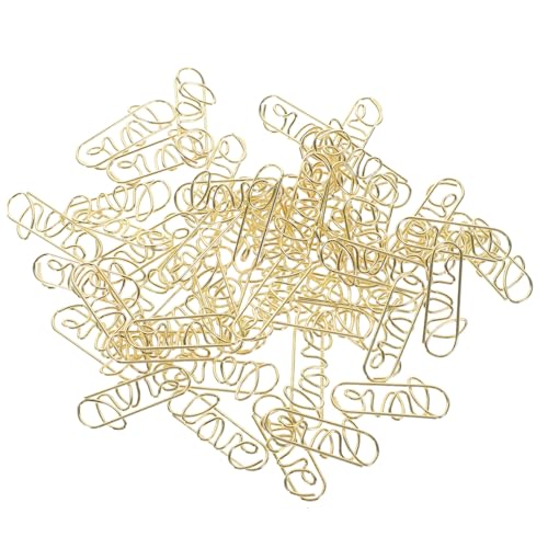 GETAJGHSD 50 Stück Lovepaperclip Kleine Aktenklammern Büroklammern Büroklammern Dekorative Büroklammern Bürodokumentenklammern Büroklammern Kleine Metallklammern Büroaktenklammern von GETAJGHSD