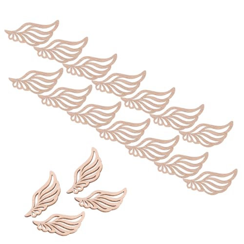 GETAJGHSD 50 Stück Naturholz-engelsflügel, Ausschnitte, Formen, Verzierungen, Anhänger Für Hochzeiten, DIY-bastelprojekte, Weihnachtsbaumschmuck, Ornamente, Zuhause, Weihnachten, GETAJGHSD 50 Stück Naturholz-engelsflügel, Ausschnitte, Formen, Verzierungen, Anhänger Für Hochzeiten, DIY-bastelprojekte, Weihnachtsbaumschmuck, Ornamente, Zuhause, Weihnachten, von GETAJGHSD