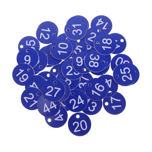GETAJGHSD 50 Stück Wasserdichte Nummern Tags zur Sicheren Identifikation für Schlüsselorganisation und Gepäckkennzeichnung für Fitnessstudios und Einrichtungen von GETAJGHSD