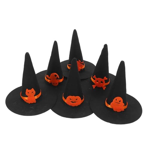 GETAJGHSD 6 Stück Kleine Zaubererhüte für Diy Dekorationen für Halloween Partys und Kreative Bastelprojekte GETAJGHSD 6 Stück Kleine Zaubererhüte für Diy Dekorationen für Halloween Partys und Kreative Bastelprojekte von GETAJGHSD