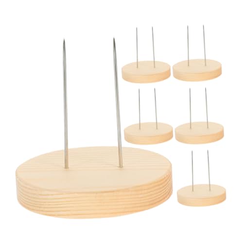 GETAJGHSD 6 Stück Puppenständer Mit Holzsockel, Häkelpuppenständer, Figurenständer, Puppenhalter, Häkelständer, Plüschpuppenständer, Filzpuppen Stützständer, Puppenständer, Holz von GETAJGHSD