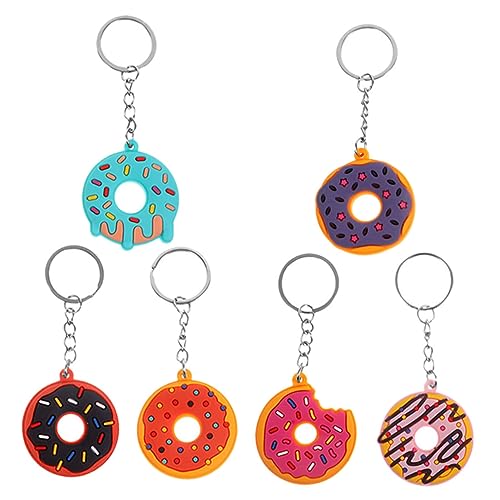 GETAJGHSD 6 Stück Schlüsselanhänger In Dessertform Für Geldbörse, Schlüsselanhänger, Ornamente, Brieftasche, Schlüsselanhänger, , Dekorative Schlüsselanhänger, Donut Förmige GETAJGHSD 6 Stück Schlüsselanhänger In Dessertform Für Geldbörse, Schlüsselanhänger, Ornamente, Brieftasche, Schlüsselanhänger, , Dekorative Schlüsselanhänger, Donut Förmige von GETAJGHSD