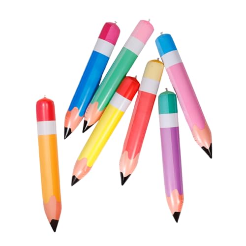 GETAJGHSD 7 Stück Teiliges Aufblasbare Bleistifte PVC Deko für Schule Rückkehr zur Schule Classroom Dekoration Bunte Bleistift Requisiten in Orange Gelb Blau Grün Rot GETAJGHSD 7 Stück Teiliges Aufblasbare Bleistifte PVC Deko für Schule Rückkehr zur Schule Classroom Dekoration Bunte Bleistift Requisiten in Orange Gelb Blau Grün Rot von GETAJGHSD