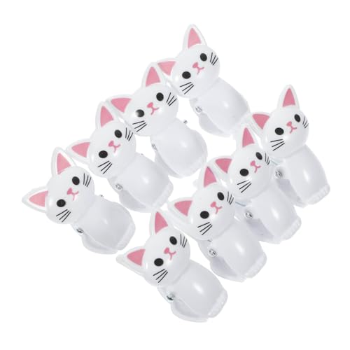 GETAJGHSD 8 Stück Katze Form Snackbeutel Clips Teiliges Wiederverwendbare Verschlussklammern für Lebensmittel Praktische Büroklammern und Vielseitige Clips für Snacks Socken und von GETAJGHSD