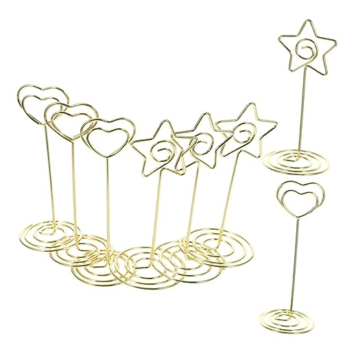 GETAJGHSD 8 Stück Memo Clip Bilderständer Für Den Tisch, Foto Clip Halter, Bildhalter, Tischnummernhalter Für Hochzeiten, Menükartenhalter, Platzkartenhalter, Tischkartenhalter, GETAJGHSD 8 Stück Memo Clip Bilderständer Für Den Tisch, Foto Clip Halter, Bildhalter, Tischnummernhalter Für Hochzeiten, Menükartenhalter, Platzkartenhalter, Tischkartenhalter, von GETAJGHSD