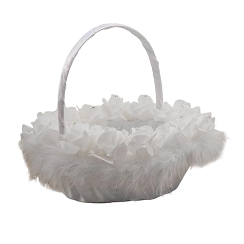 GETAJGHSD Blumenkorb Blütenkorb werfen Hochzeitsgeschenkkorb großer Korb Spitzenkorb mit Griff hochzeitskorb hochzeits dekoration Hochzeitskörbe Korb für die Hochzeitszeremonie Sport Weiß GETAJGHSD Blumenkorb Blütenkorb werfen Hochzeitsgeschenkkorb großer Korb Spitzenkorb mit Griff hochzeitskorb hochzeits dekoration Hochzeitskörbe Korb für die Hochzeitszeremonie Sport Weiß von GETAJGHSD
