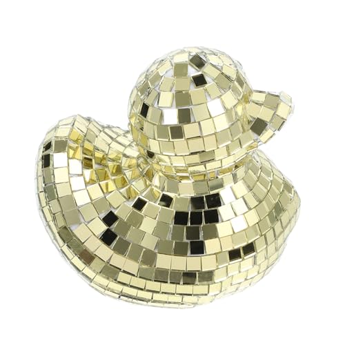 GETAJGHSD Disco Spiegel Entenfigur Glänzendes Für Zuhause Tischdekoration Fotorequisiten Für Partys Vintage-Stil Farbenfrohes Design Für Disco- von GETAJGHSD