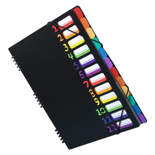 GETAJGHSD Dokumentenmappe mit Fächern Tragbarer Organizer aus Kunststoff mit Regenbogen Tabs für Büro Schule und Zuhause zur Aufbewahrung von Wichtigen Unterlagen und Notizen GETAJGHSD Dokumentenmappe mit Fächern Tragbarer Organizer aus Kunststoff mit Regenbogen Tabs für Büro Schule und Zuhause zur Aufbewahrung von Wichtigen Unterlagen und Notizen von GETAJGHSD
