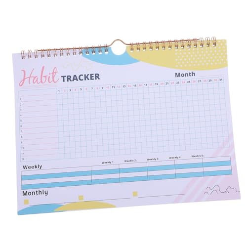 GETAJGHSD Habit Tracker Planer ohne Englischer Gewohnheiten Tracker mit Notizbereich und Zielplaner und Minimalistisch für Effizientes Selbstmanagement von GETAJGHSD