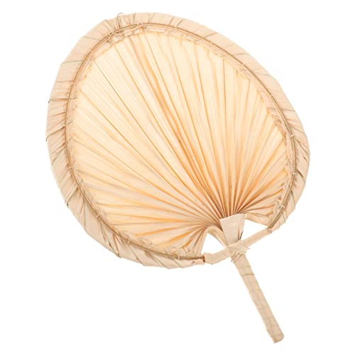 GETAJGHSD Handgefertigter Palmblatt Fächer Praktischer Dekorativer Handventilator für Sommer für Strand Hochzeiten und Partys Leicht und Tragbar GETAJGHSD Handgefertigter Palmblatt Fächer Praktischer Dekorativer Handventilator für Sommer für Strand Hochzeiten und Partys Leicht und Tragbar von GETAJGHSD