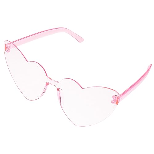 GETAJGHSD Herzförmige Rahmenlose Sonnenbrille für Damen Trendige Partybrille Candy Farben Kostümzubehör für Festivals Valentinstag und Besondere Anlässe GETAJGHSD Herzförmige Rahmenlose Sonnenbrille für Damen Trendige Partybrille Candy Farben Kostümzubehör für Festivals Valentinstag und Besondere Anlässe von GETAJGHSD