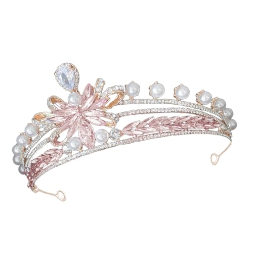 GETAJGHSD Krone Haarschmuck Krone Für Braut Strass Krone Kopfschmuck Krone Stirnband Kronen Für Frauen Krone Für Braut Hochzeit Brautkrone Frauen Krone Strass Tiara Braut Tiara von GETAJGHSD