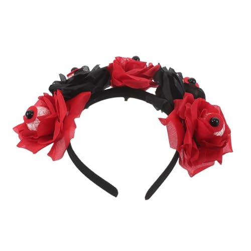 GETAJGHSD Leichtes Halloween Haarreif mit Realistischem Blutrotem Ader und Lebensechten Rosen Langlebiges Wiederverwendbares Lustiges Kostümzubehör für Damen und Teenager bei Gruselpartys GETAJGHSD Leichtes Halloween Haarreif mit Realistischem Blutrotem Ader und Lebensechten Rosen Langlebiges Wiederverwendbares Lustiges Kostümzubehör für Damen und Teenager bei Gruselpartys von GETAJGHSD