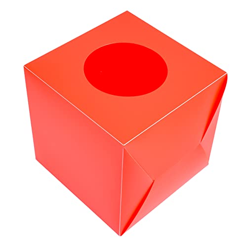 GETAJGHSD Lotteriekasten aus Hochwertigem Kunststoff Spendenbox für Veranstaltungen Abstimmungen und Gewinnspiele Rote Vorschlagsbox mit Runder Öffnung für Einfache Ticketaufbewahrung für von GETAJGHSD