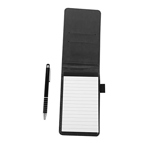 GETAJGHSD Notizbuch Tragbarer Notizblock Multifunktionales Notizheft für Konferenzen und Business Schwarz mit Metallstift Lösung für Notizen und To Do Listen von GETAJGHSD