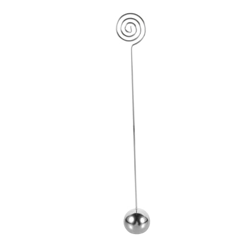 GETAJGHSD Notizhalterständer Schreibtischschildhalter Memo Notizhalter Tischhalter Name Tischnummernständer Tischnummernhalter Etiketten Draht Memohalter Clip Displayhalter Silber von GETAJGHSD