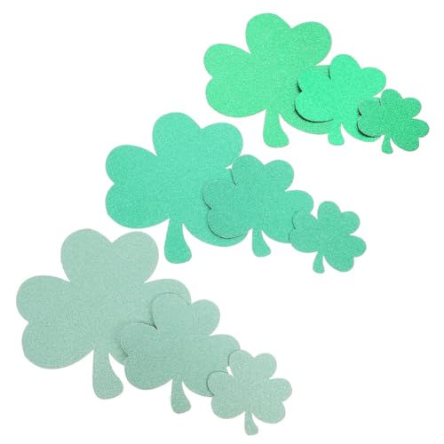 GETAJGHSD Papier Cutouts Drei Klee Deko für Patrick's Day Kreative Wanddekoration für Klassenzimmer Partys und Wohnräume Cutouts und Klebepunkten von GETAJGHSD