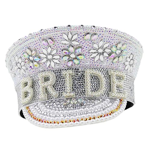 GETAJGHSD Partyhut Brautaccessoires Für Die Braut Strand Junggesellinnenabschied Dekorationen Brauthut Brautgeschenk Braut Kapitänshut Braut Junggesellinnenabschied Dekorationen von GETAJGHSD