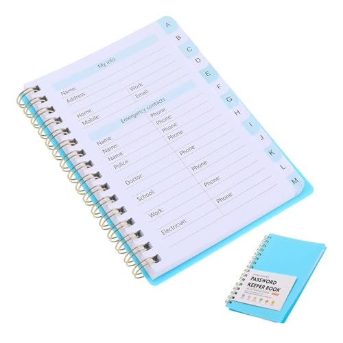 GETAJGHSD Passwortbuch Adressbücher Für Senioren Mit Registerkarten Passwörter Buch Adressbuch Nachfüllbares Telefonadressbuch Passwort Halter Buch Notizbuch Für Passwörter Telefonbuch Für von GETAJGHSD
