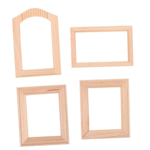 GETAJGHSD Puppenhaus-wanddekoration Aus Holz 4 Stück Miniatur-bilderrahmen Für Kleinkinder GETAJGHSD Puppenhaus-wanddekoration Aus Holz 4 Stück Miniatur-bilderrahmen Für Kleinkinder von GETAJGHSD