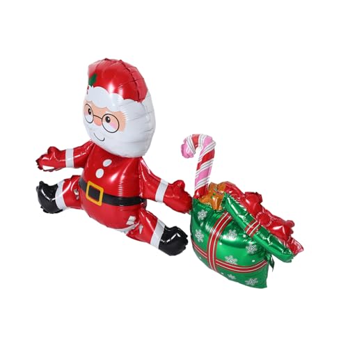 GETAJGHSD Weihnachtsmann Inflatable Aluminium Foil Balloon für Weihnachtsfeiern Dekorative Party Dekoration Wiederverwendbar für Innen und Außenbereiche Sorgt für Festliche von GETAJGHSD