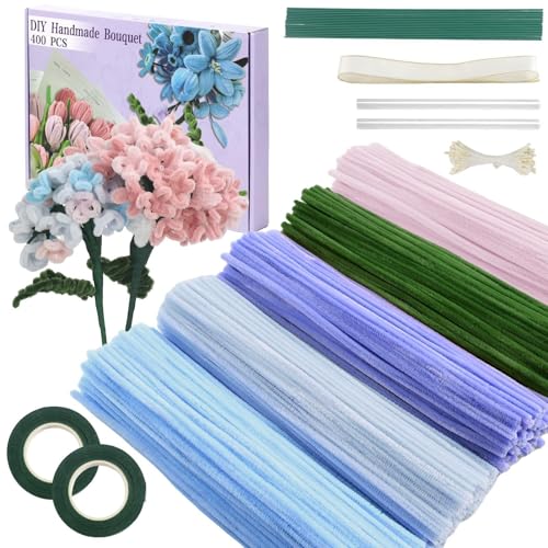 GETBSTOOP 420 Stück Rohrreiniger Bastelset, Großpackung mit Blumen-Rohrreinigern for DIY Blumenarrangements, Chenille-Drähte for kreative Bastelprojekte for Kinder und Erwachsene GETBSTOOP 420 Stück Rohrreiniger Bastelset, Großpackung mit Blumen-Rohrreinigern for DIY Blumenarrangements, Chenille-Drähte for kreative Bastelprojekte for Kinder und Erwachsene von GETBSTOOP
