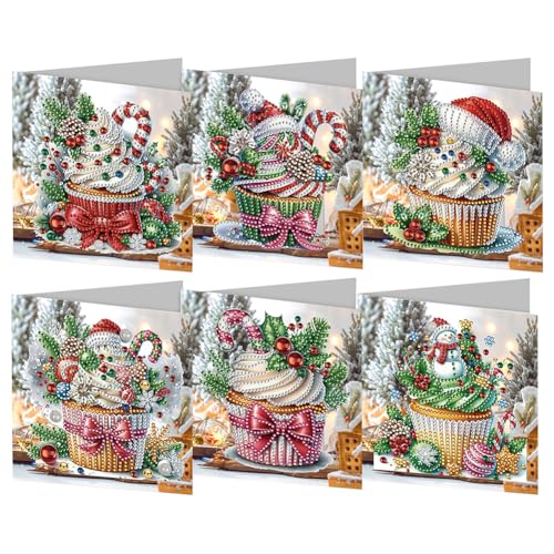 GETBSTOOP 6PCS Weihnachten Rentier Diamant Handgefertigte Karte DIY Malerei GETBSTOOP 6PCS Weihnachten Rentier Diamant Handgefertigte Karte DIY Malerei von GETBSTOOP