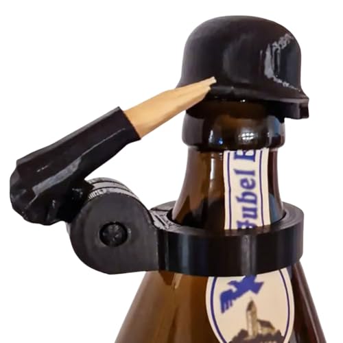 GETBSTOOP Soldat Salut Bierflasche Helm, Wiederverwendbar, Dekorativ, Flaschenverschlüsse,Lustiger Salute-Soldaten-Bierhelm for Handwerk, Grillparty, Bar, Veteranen, Aktive Soldaten-Liebhaber von GETBSTOOP