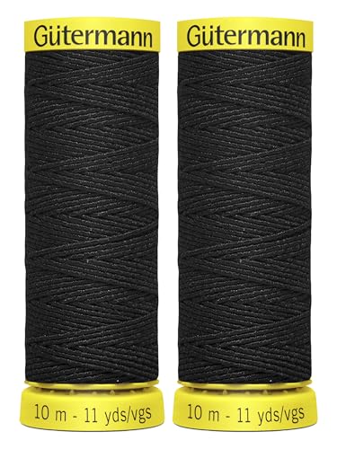 2 x 10 m Gütermann Raffgarn, elastisch, schwarz, gebündelt von GetInStyle Shop 2 x 10 m Gütermann Raffgarn, elastisch, schwarz, gebündelt von GetInStyle Shop von GETINSTYLE SHOP