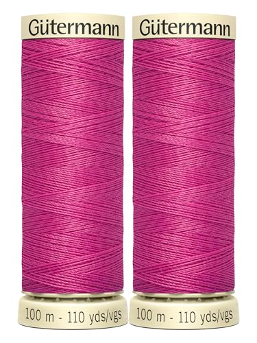 2 x 100 m Gütermann Nähgarn aus Polyester für Hand- oder Maschinennähen, Hot Pink 0733, gebündelt von GetInStyle Shop 2 x 100 m Gütermann Nähgarn aus Polyester für Hand- oder Maschinennähen, Hot Pink 0733, gebündelt von GetInStyle Shop von GETINSTYLE SHOP