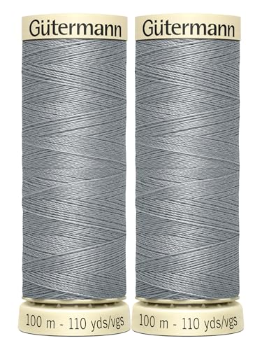 2 x 100 m Gütermann Nähgarn aus Polyester für Hand- oder Maschinennähen, Silbergrau 040, gebündelt von GetInStyle Shop 2 x 100 m Gütermann Nähgarn aus Polyester für Hand- oder Maschinennähen, Silbergrau 040, gebündelt von GetInStyle Shop von GETINSTYLE SHOP