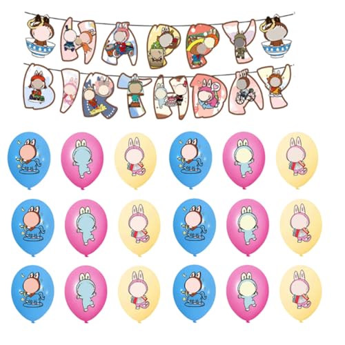 18 Luftballons und 1 Banner, Geburtstagsdekorationsset, komplettes Partydekor für Themenfeiern, ideal für Geburtstagsfeiern und besondere Anlässe, Geburtsdekoration, für Innen- und Außenfeiern von GETJOY
