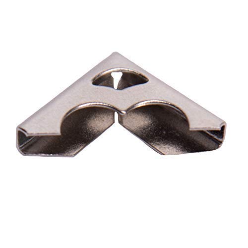 GETMORE Parts Buchecken, Eckenschoner, Schutzecken aus Metall zum Schutz und Dekoration von Büchern, Speisekarten, Alben, Scrapbooks, 15 x 15 x 3,5 mm - 100 Stück, Silber vernickelt, 1-Fach gelocht GETMORE Parts Buchecken, Eckenschoner, Schutzecken aus Metall zum Schutz und Dekoration von Büchern, Speisekarten, Alben, Scrapbooks, 15 x 15 x 3,5 mm - 100 Stück, Silber vernickelt, 1-Fach gelocht von GETMORE Parts