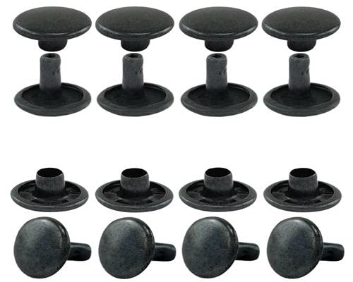 GETMORE Parts Hohlnieten Doppelkopf, Doppel-Niete, Doppelhohlniete, zweiteilig, Messing, rostfrei - ab 100 Stück - schwarz, 9 mm GETMORE Parts Hohlnieten Doppelkopf, Doppel-Niete, Doppelhohlniete, zweiteilig, Messing, rostfrei - ab 100 Stück - schwarz, 9 mm von GETMORE Parts